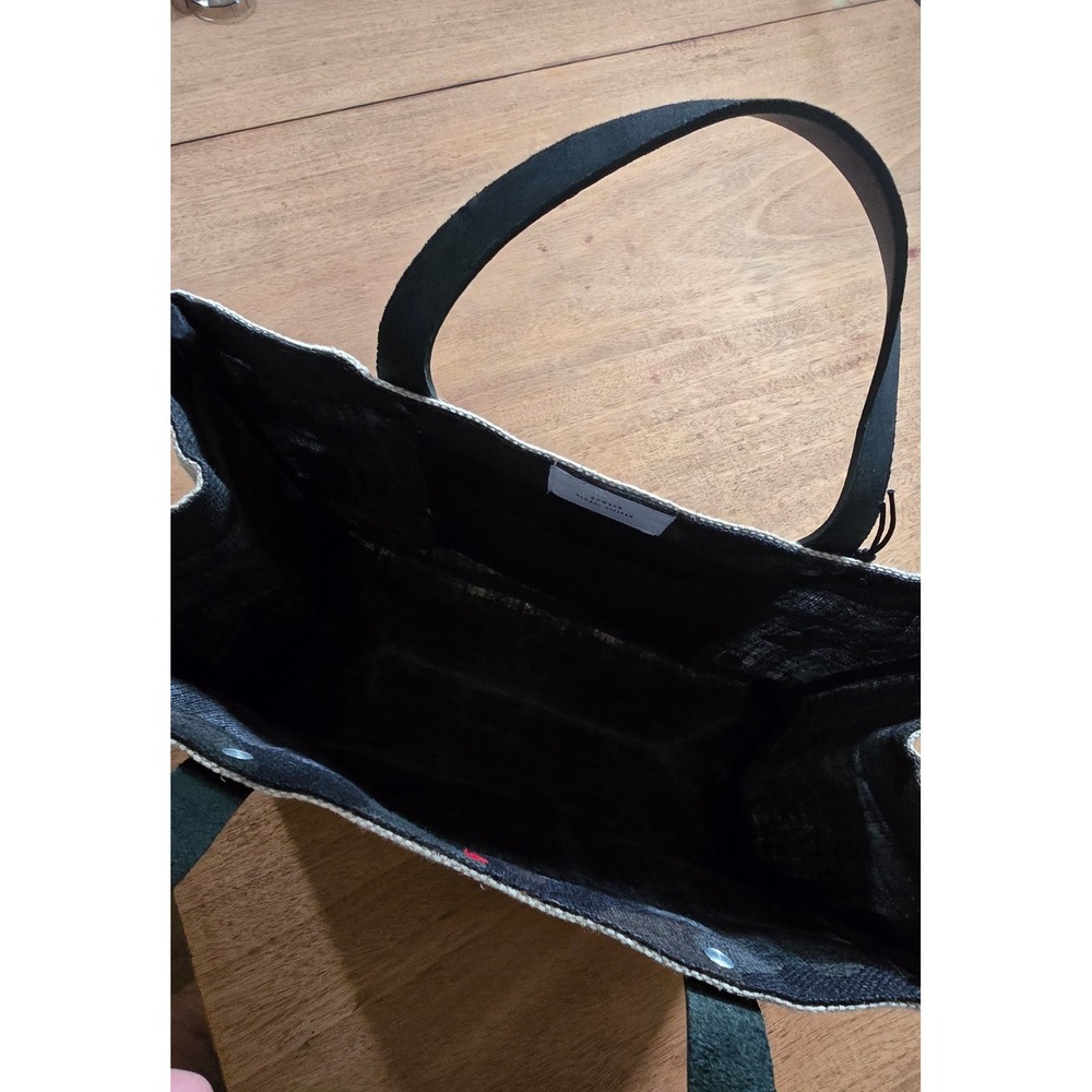 APOLIS woven natural handbag gray camo black woven natural all that jazz M NWT - Picture 7 of 12